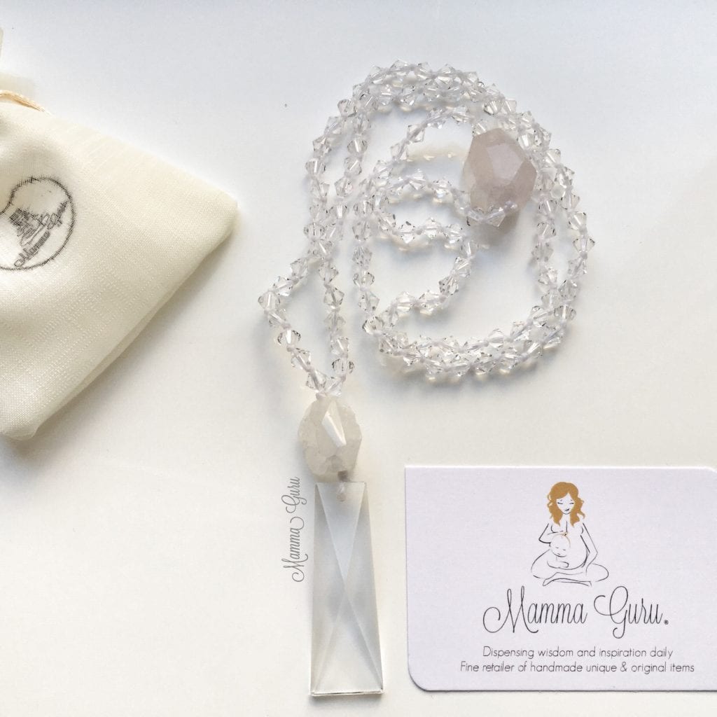 Mamma Guru: Collana Mala con Swarovski originali e Cristalli di Rocca