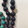 Collana Mala con Om con Lapislazzuli, Turchesi, Corallo, semi di Acai, Howlite, Argento Indiano