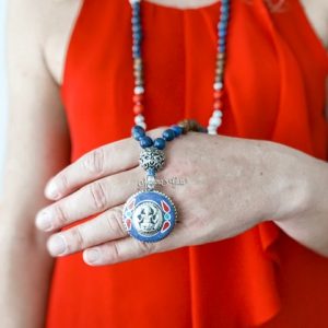 Japa Mala Meditazione Ganesha pendente