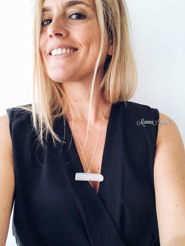 Collana in argento 925 con Selenite